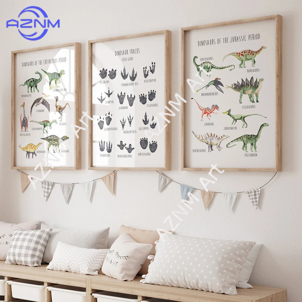 Kids Education Gift - 1/3 adet, karikatür dinozor türleri İngilizce
