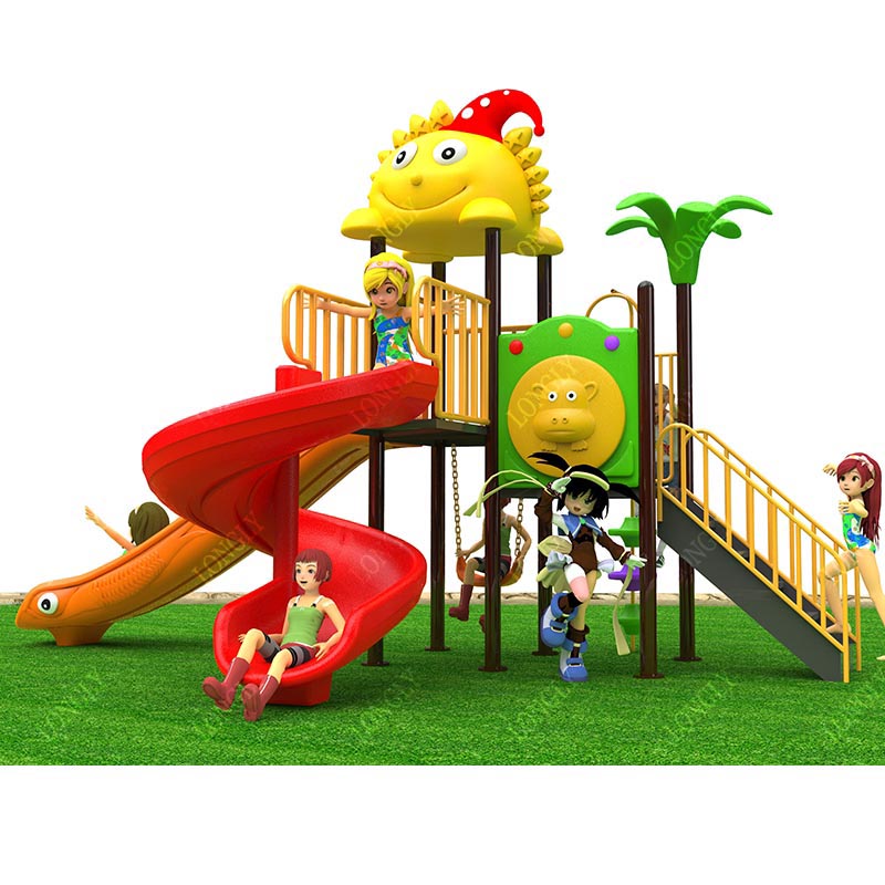 Kids Education Park - Çocuklar İçin Ticari Plastik Kaydırak 450x270x280cm