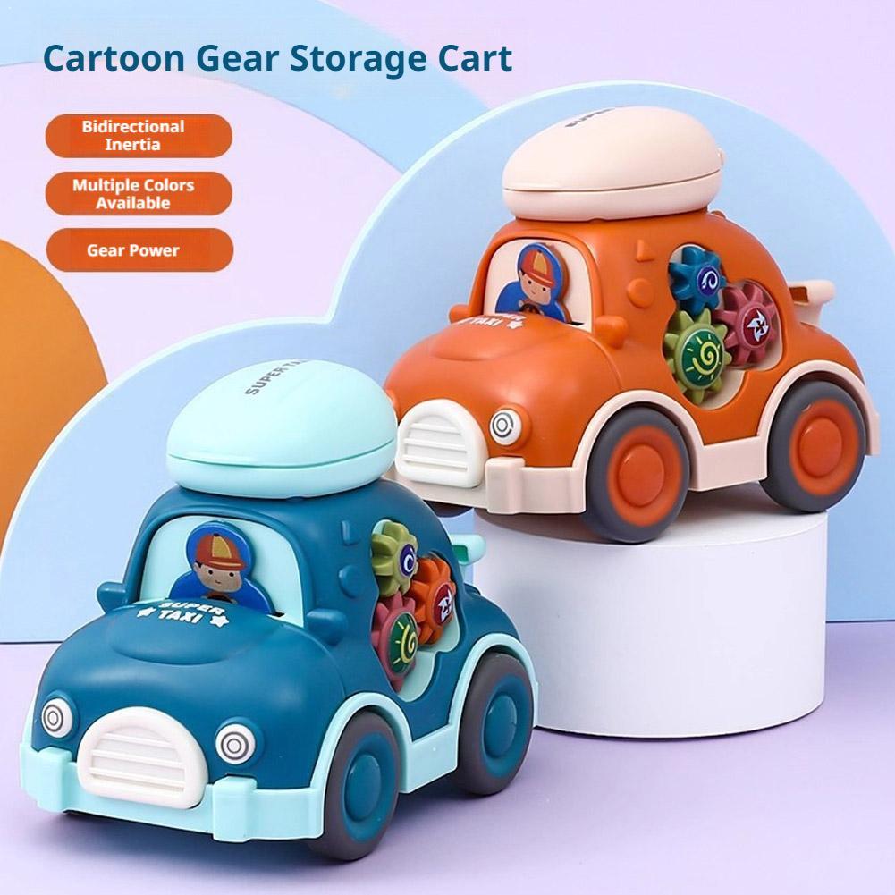 Kids Educational Resources - Karikatür Mini Geri Çekmeli Oyuncak Araba